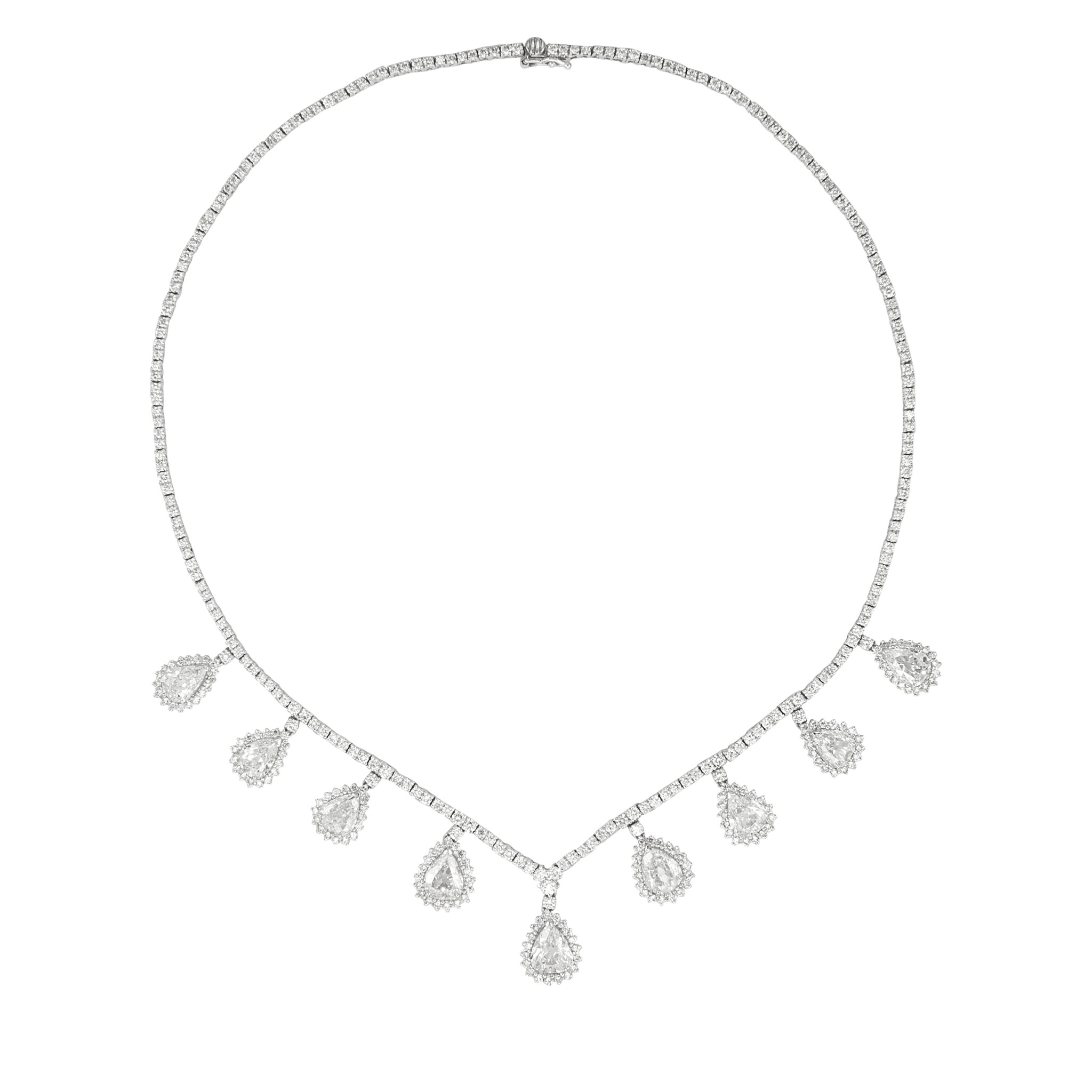 White Gold and Diamond Necklace — view 1