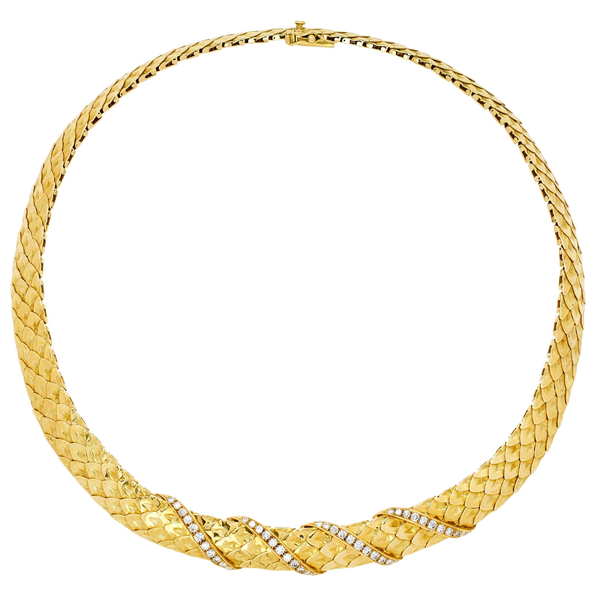 Gold and Diamond Necklace  — view 1