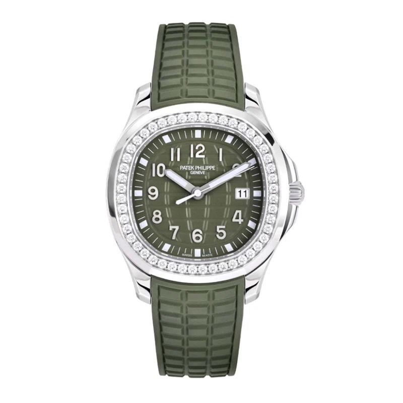 Aquanaut (Reference 5267/200A-011). A 38mm stainless steel diamond-set quartz wristwatch with date. 2024