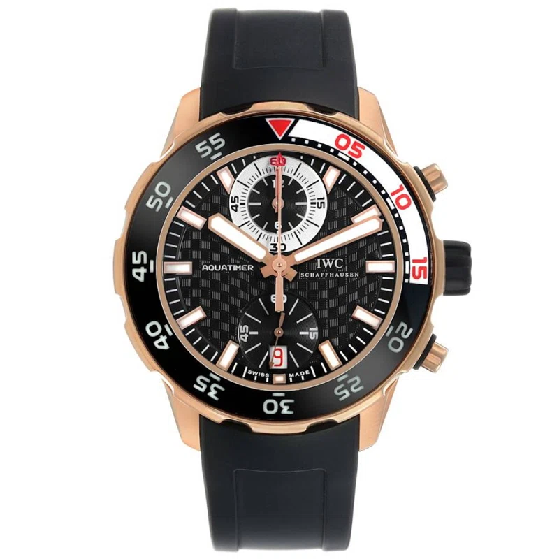 Aquatimer (المرجع IW376903). ساعة يد من الذهب الوردي بقطر 44mm، بحركة أوتوماتيكية، مع التاريخ وflyback chronograph. 2011