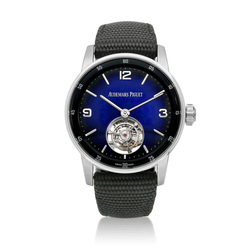 Code 11.59 (Reference 26396BC.OO.D321CR.01). A 41mm white gold automatic wristwatch with tourbillon. 2019