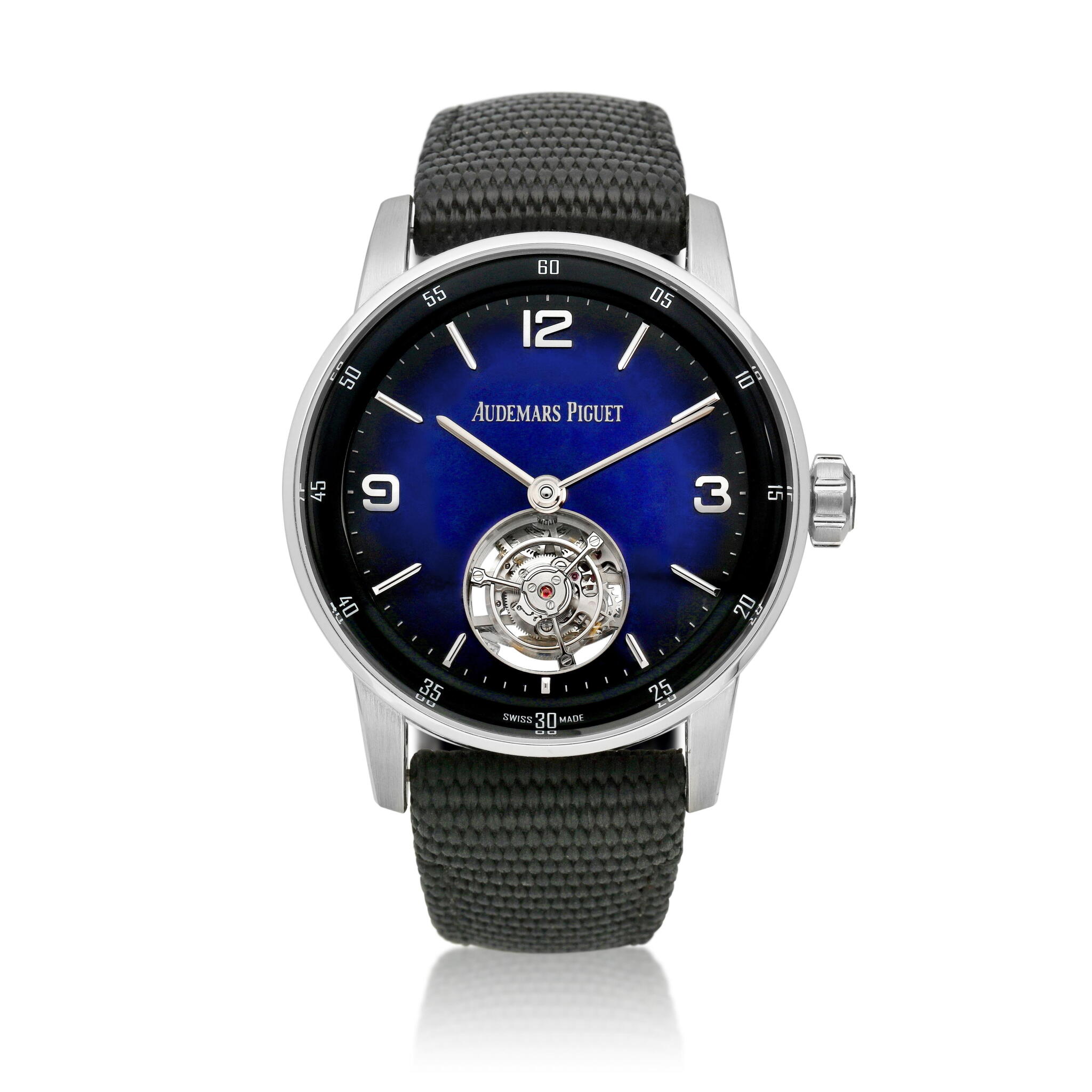 Code 11.59 (Reference 26396BC.OO.D321CR.01). A 41mm white gold automatic wristwatch with tourbillon. 2019 — view 1