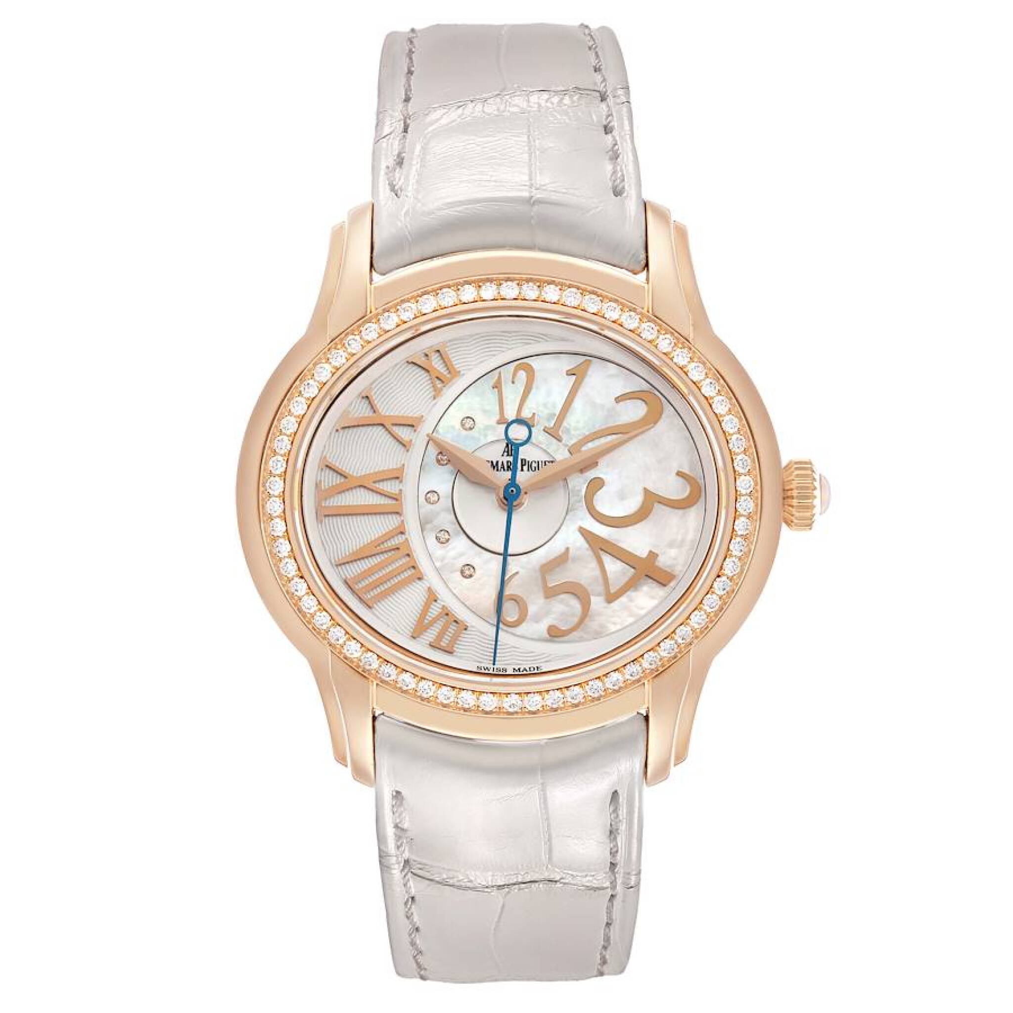 Millenary (Reference 77301OR). A 35.5mm rose gold diamond-set automatic wristwatch. — view 1