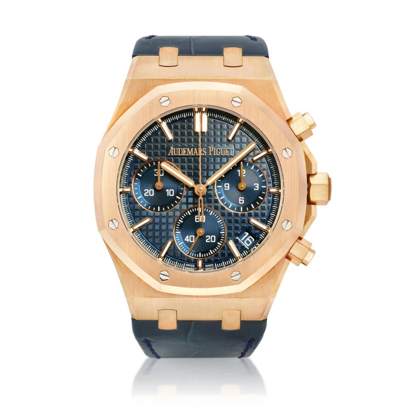 Audemars Piguet Royal Oak (Reference 26240OR.OO.D315CR.02). A 41mm rose gold chronograph wristwatch with date and chronograph. 2024