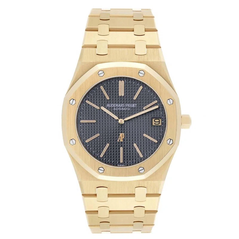 Royal Oak Jumbo (Reference 5402BA-001). A 39mm yellow gold automatic wristwatch with date.