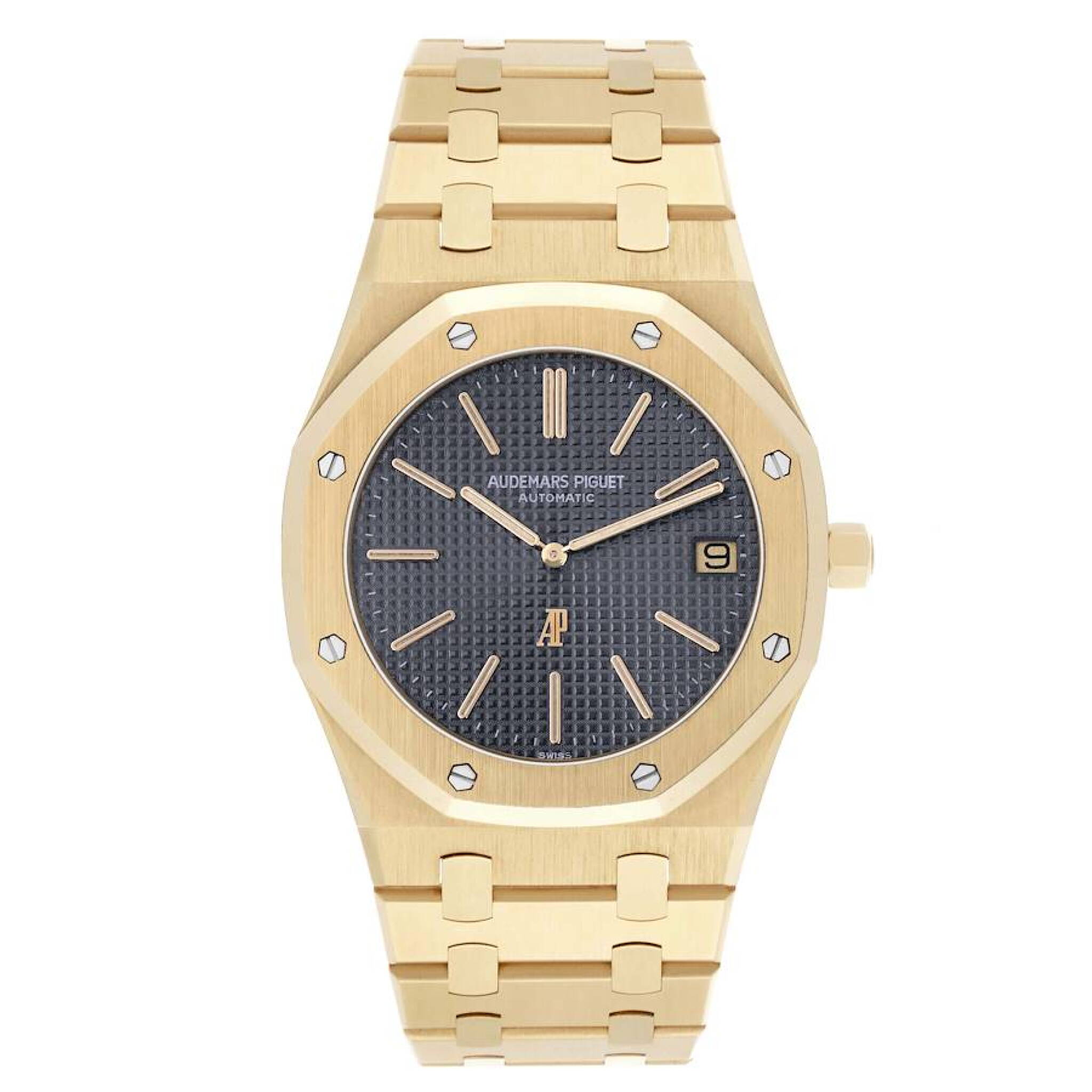 Royal Oak Jumbo (Reference 5402BA-001). A 39mm yellow gold automatic wristwatch with date. — view 1