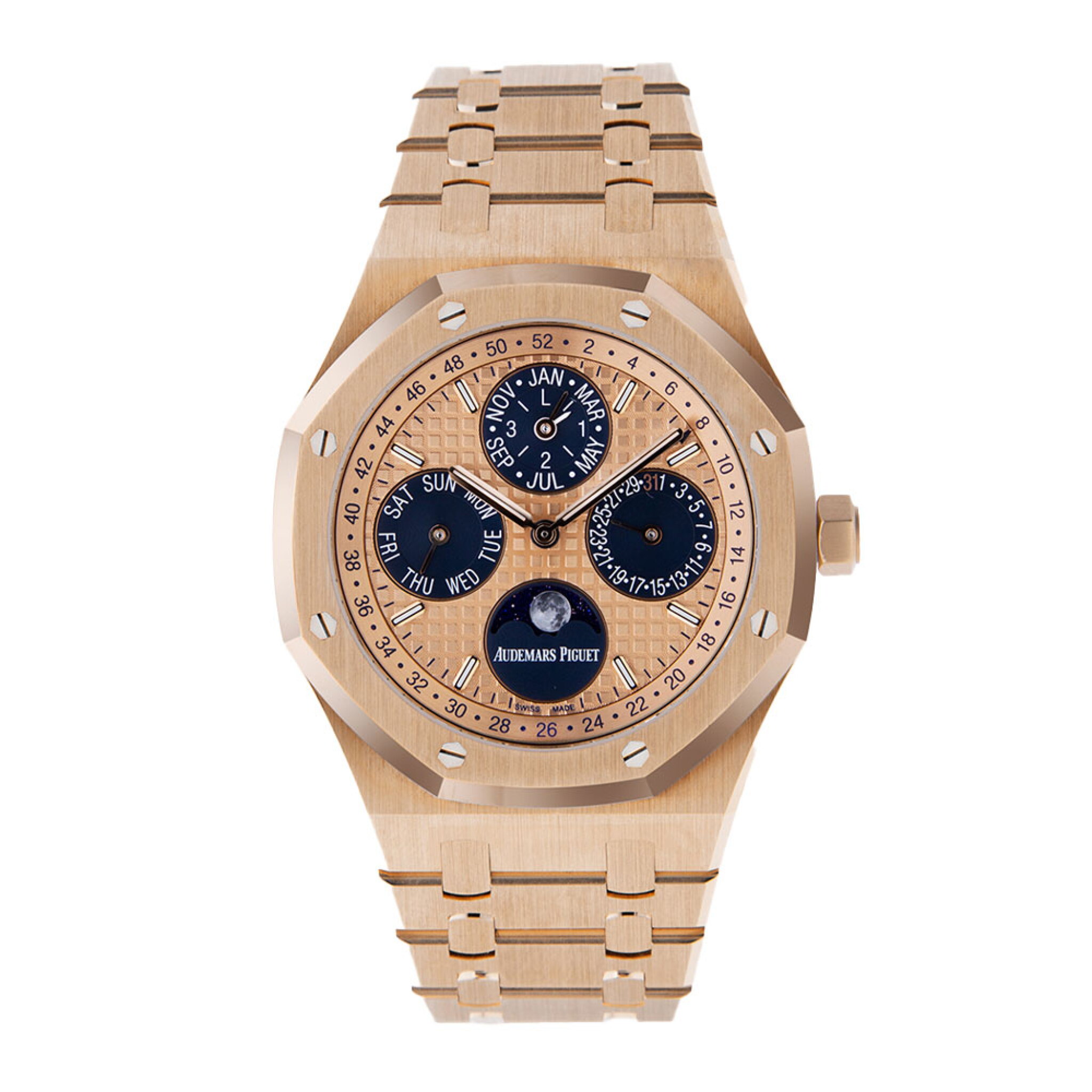 Royal Oak 'Latin America' Limited Edition (Reference 26584OR.OO.1220OR.01). A 41mm unworn rose gold automatic wristwatch with moon phase, leap year, and perpetual calendar. — view 1