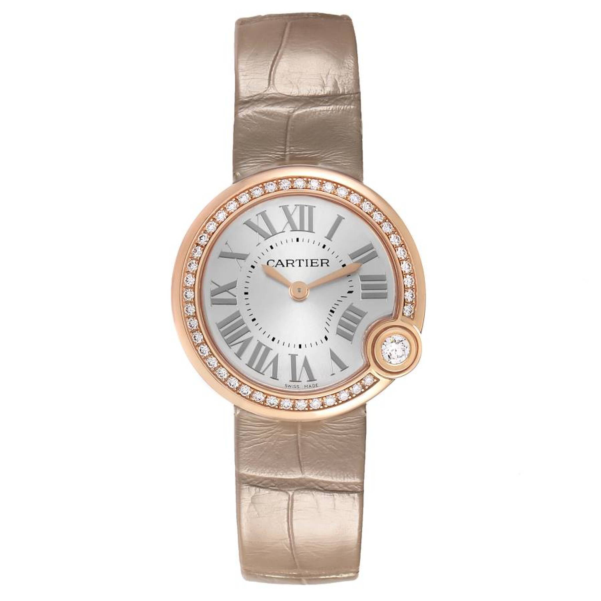 Ballon Blanc (Reference WJBL0012). A 30mm rose gold diamond-set quartz wristwatch. 2019 — view 1