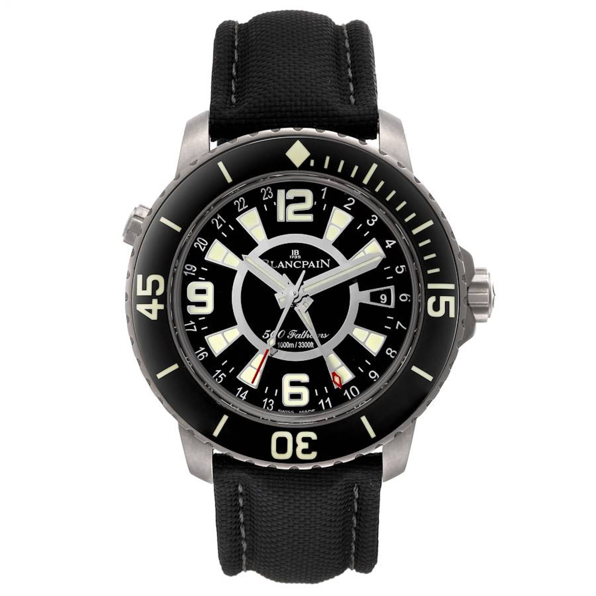Fifty Fathoms Limited Edition (Reference 50021-12B30-52B). A 48mm titanium automatic wristwatch with date and dual time zone displayed in 24-hour format. 2018 — view 1