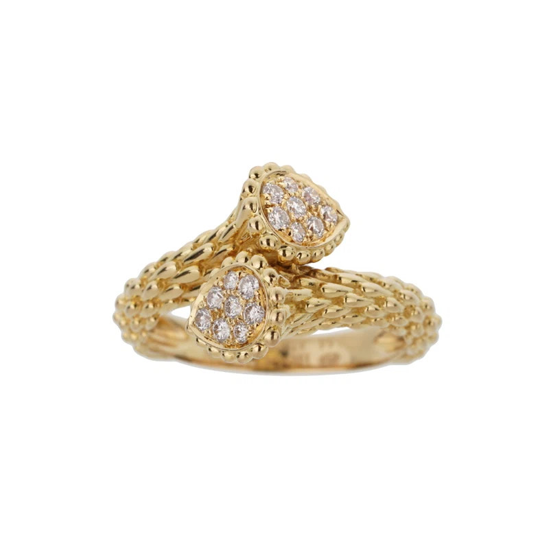 Gold and Diamond Serpent Bohème Toi Et Moi Ring