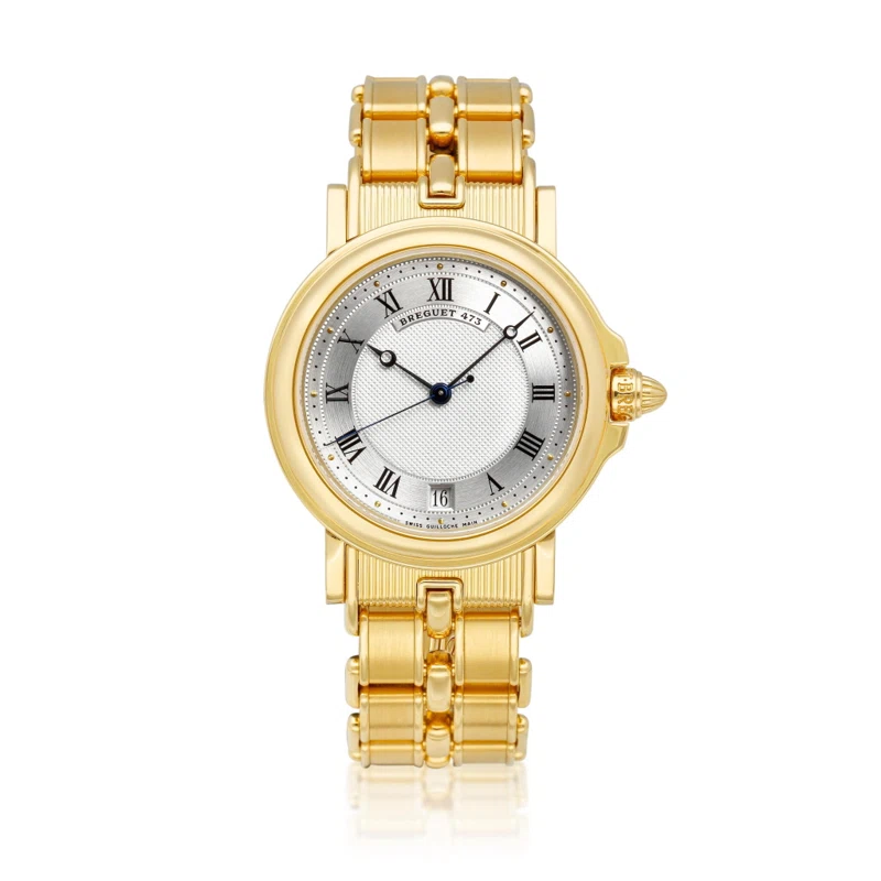 Marine (Reference 3400BA). A yellow gold automatic bracelet watch with date. Circa 2000