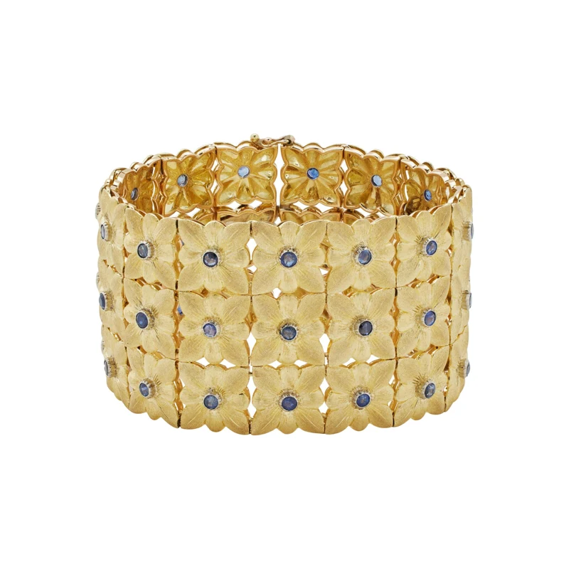 Gold, White Gold and Sapphire Bracelet