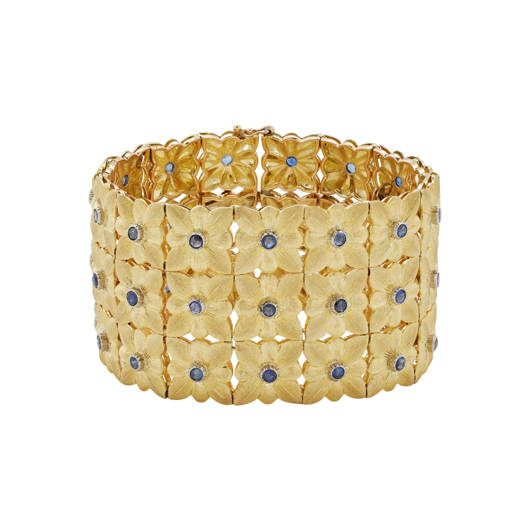 Gold, White Gold and Sapphire Bracelet — view 1