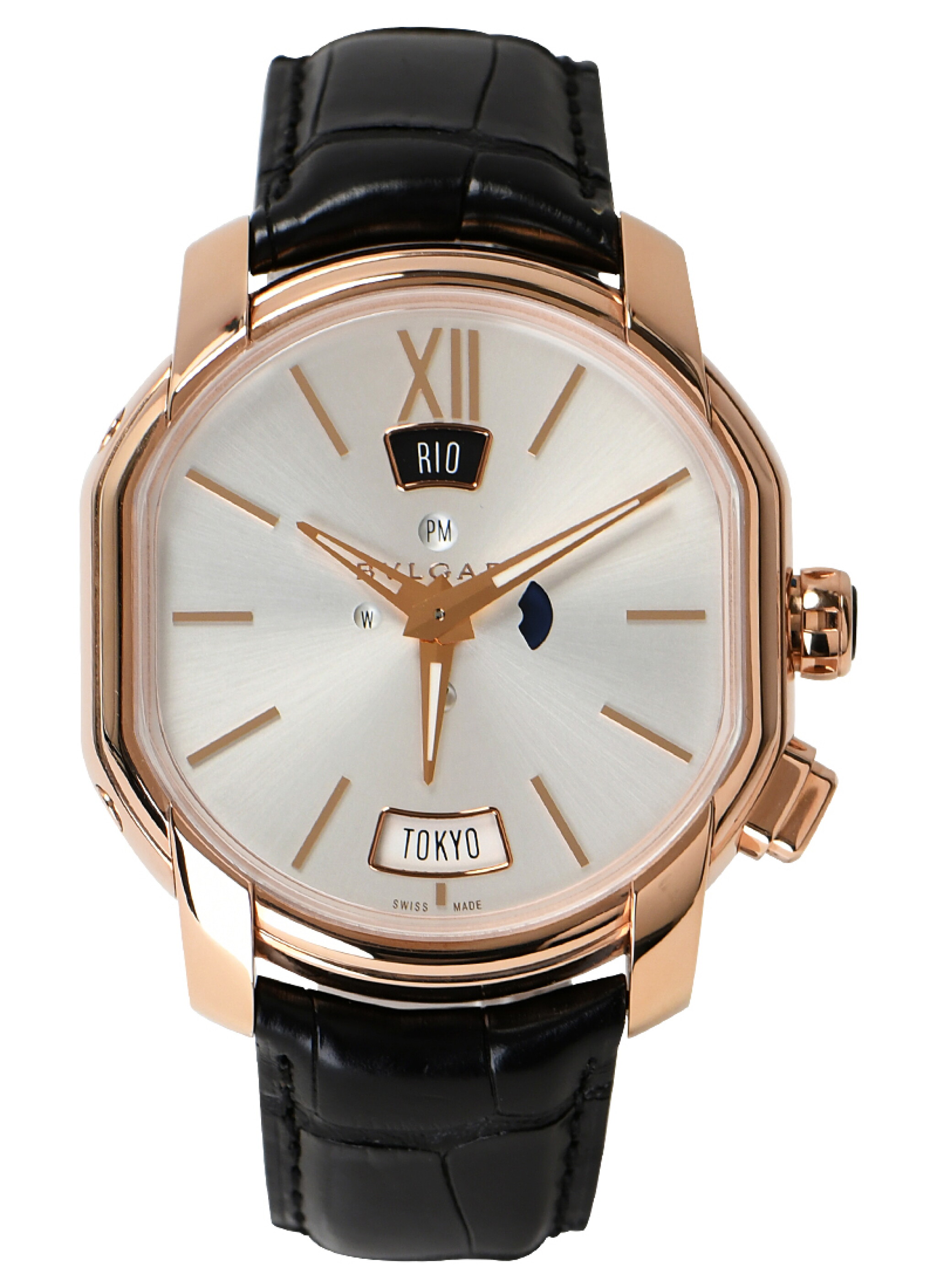 Daniel Roth Hora Domvs (Reference 102412). A 45mm rose gold automatic wristwatch with dual time and day/night indicator. — view 1