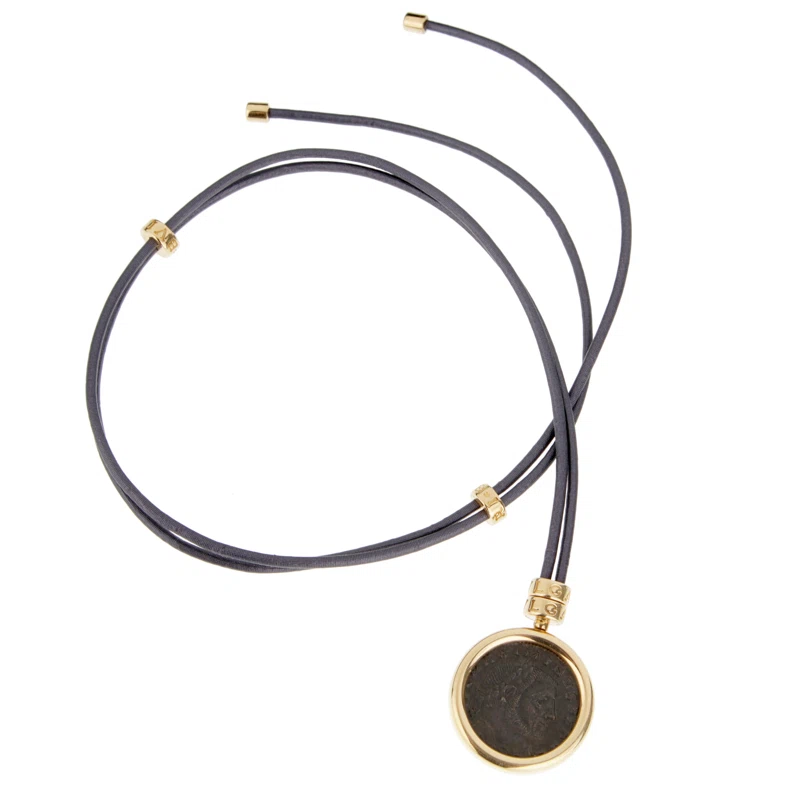Gold and Ancient Coin Monete Pendant Necklace