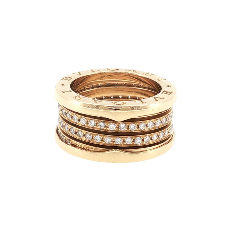 Gold and Diamond Three Row B.zero1 Ring