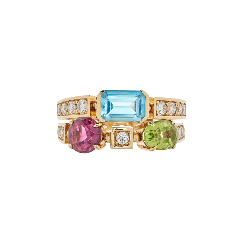 Gold and Multigem Allegra Ring