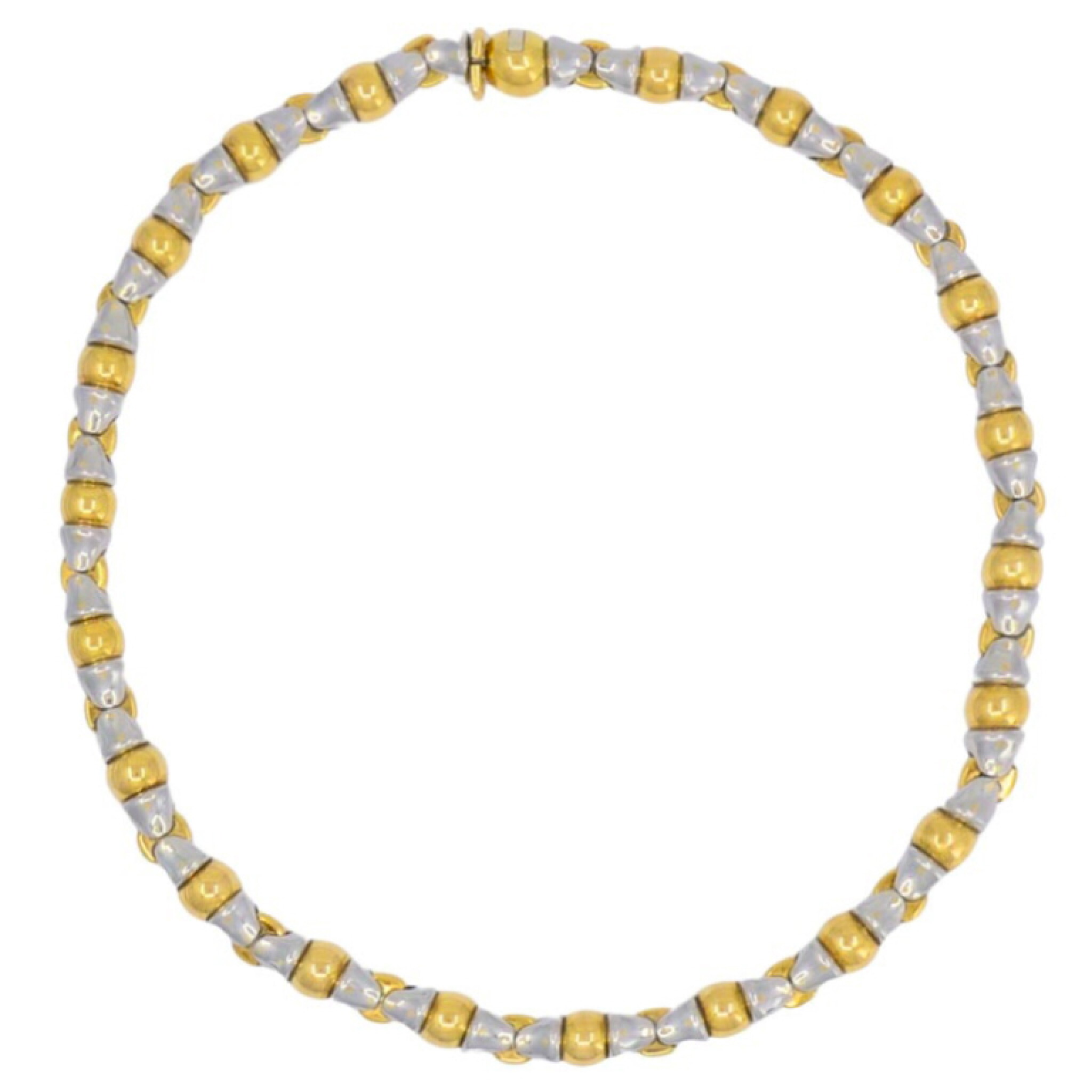 Gold and Stainless Steel Necklace — view 1