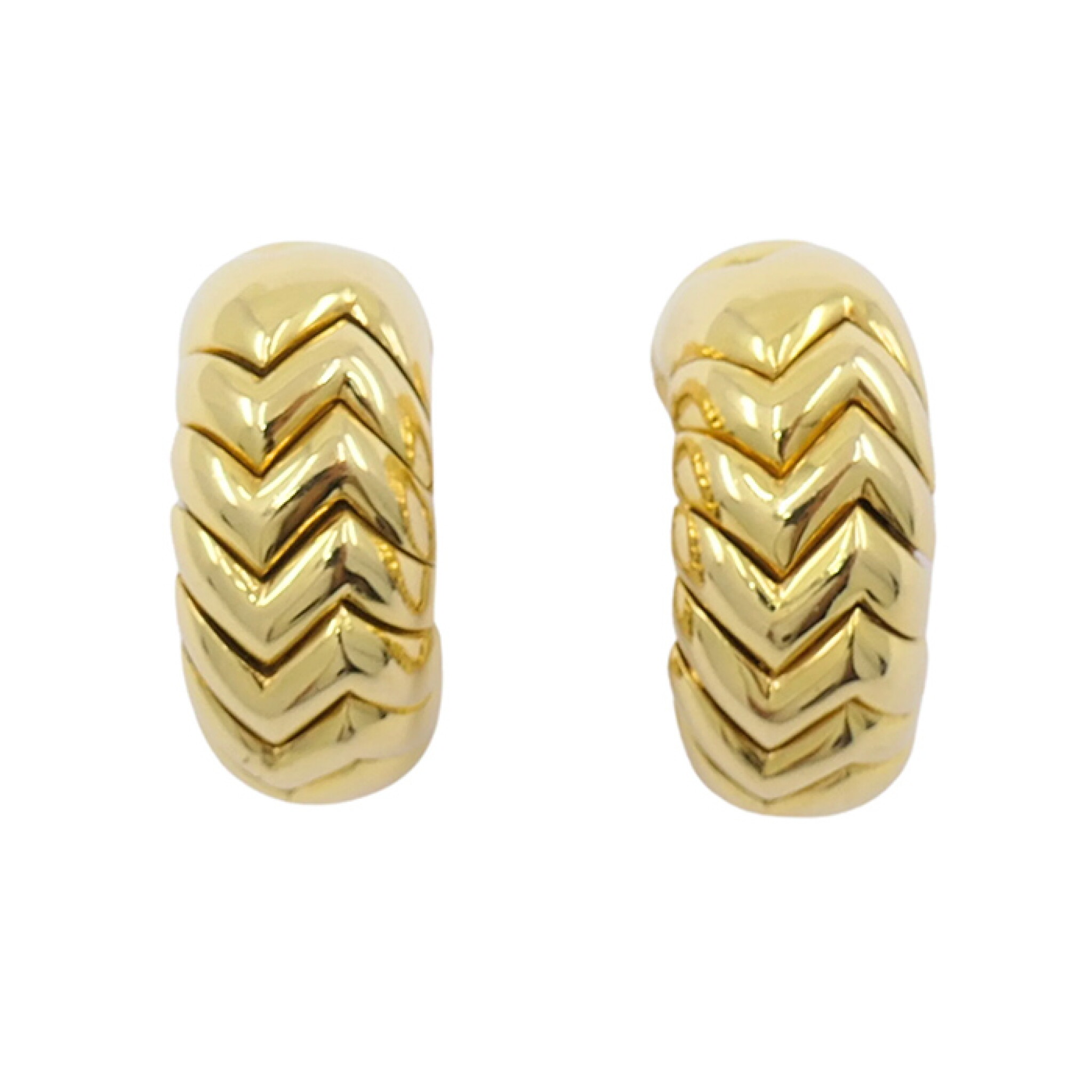 Gold Spiga Hoop Earclips — view 1