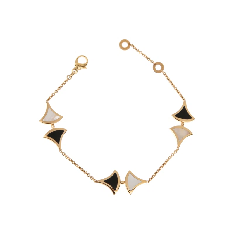 Rose Gold, Mother of Pearl and Onyx Diva's Dream Bracelet