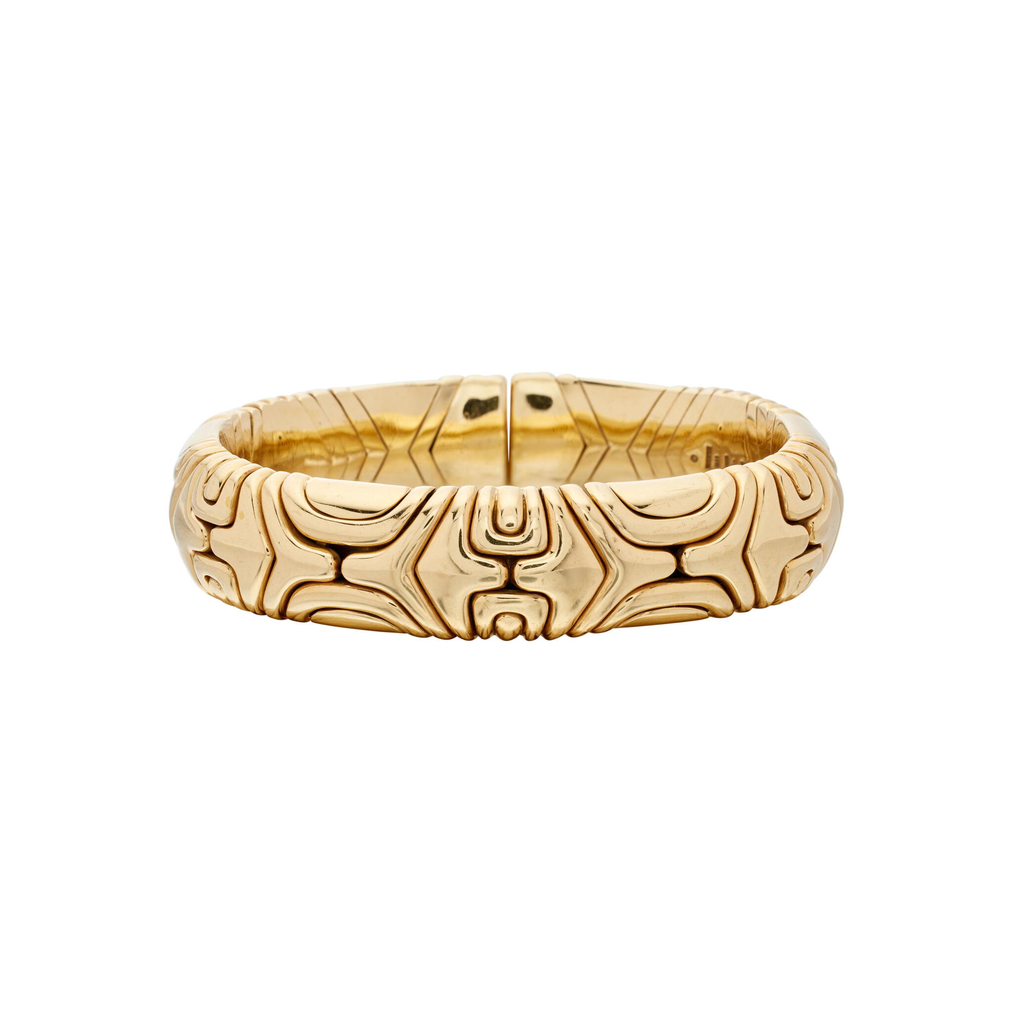 Vintage Gold Alveare Bangle Bracelet — view 1