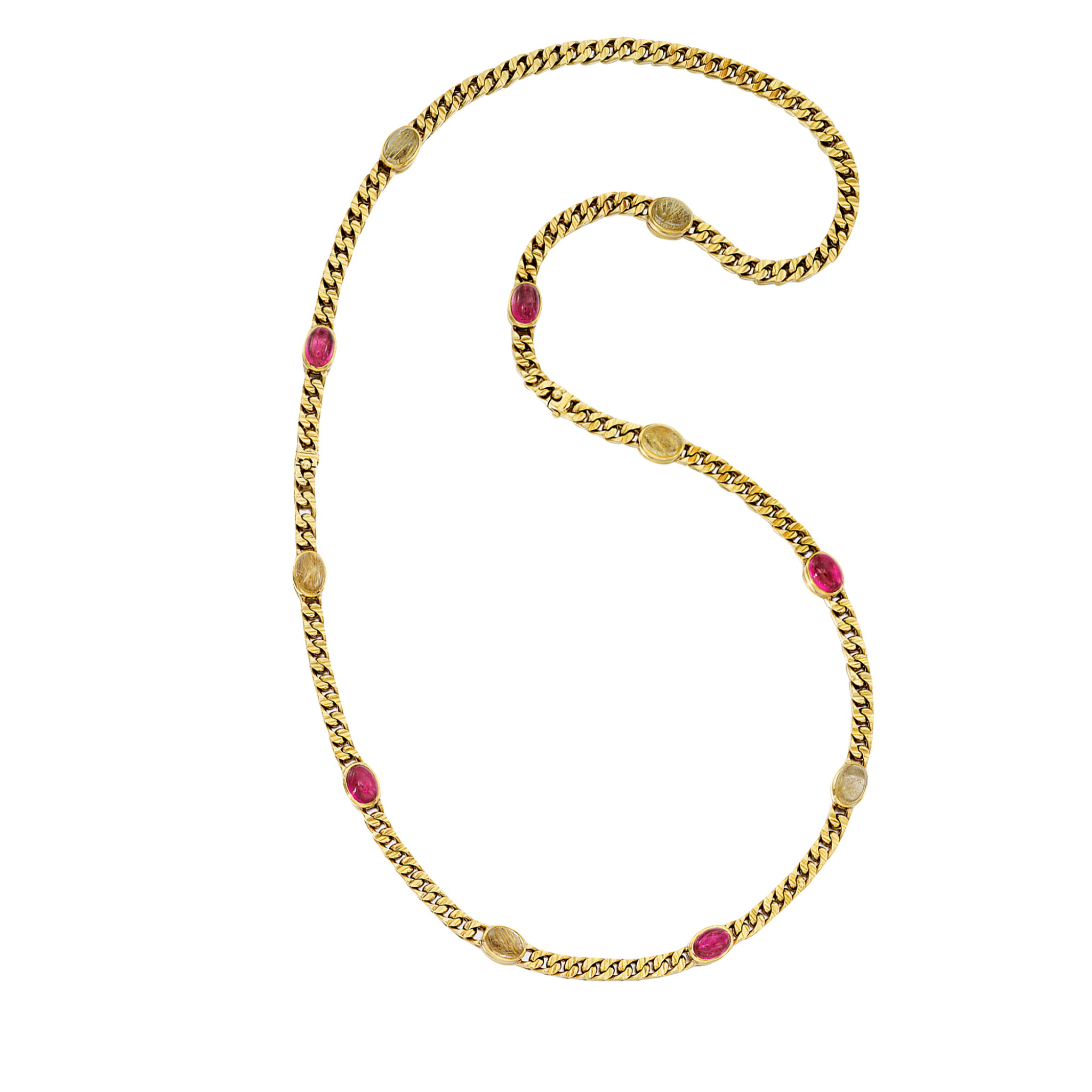 Vintage Gold and Multistone Necklace — view 1
