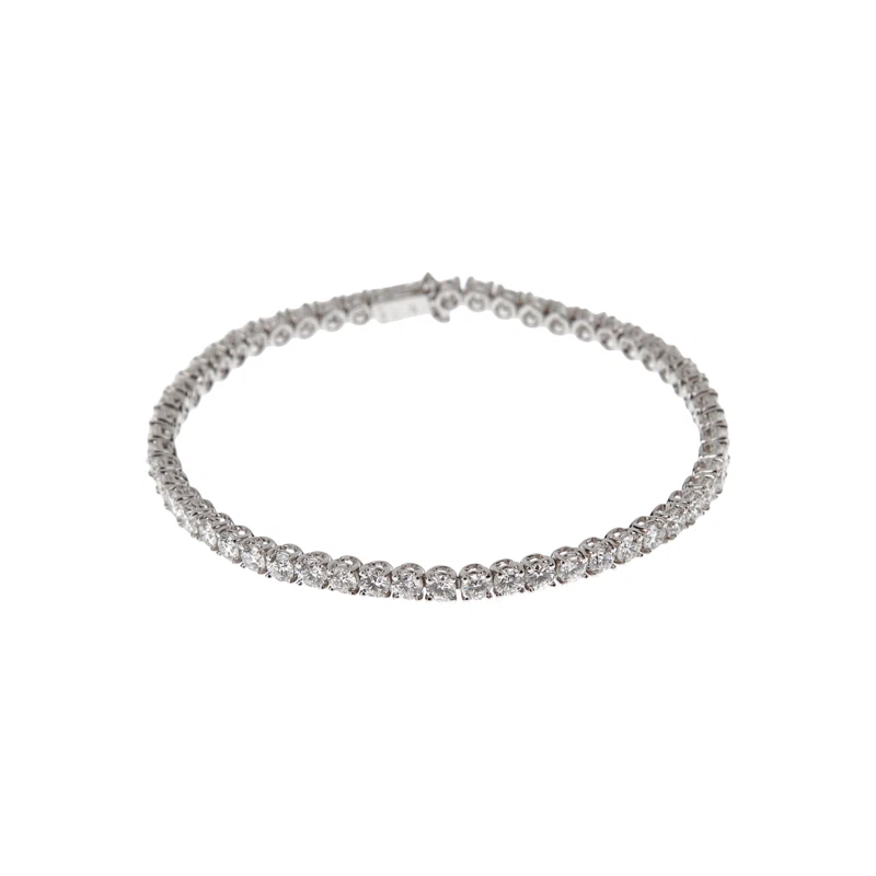 White Gold and 6.00ct Round Brilliant Cut Diamond Griffe Bracelet
