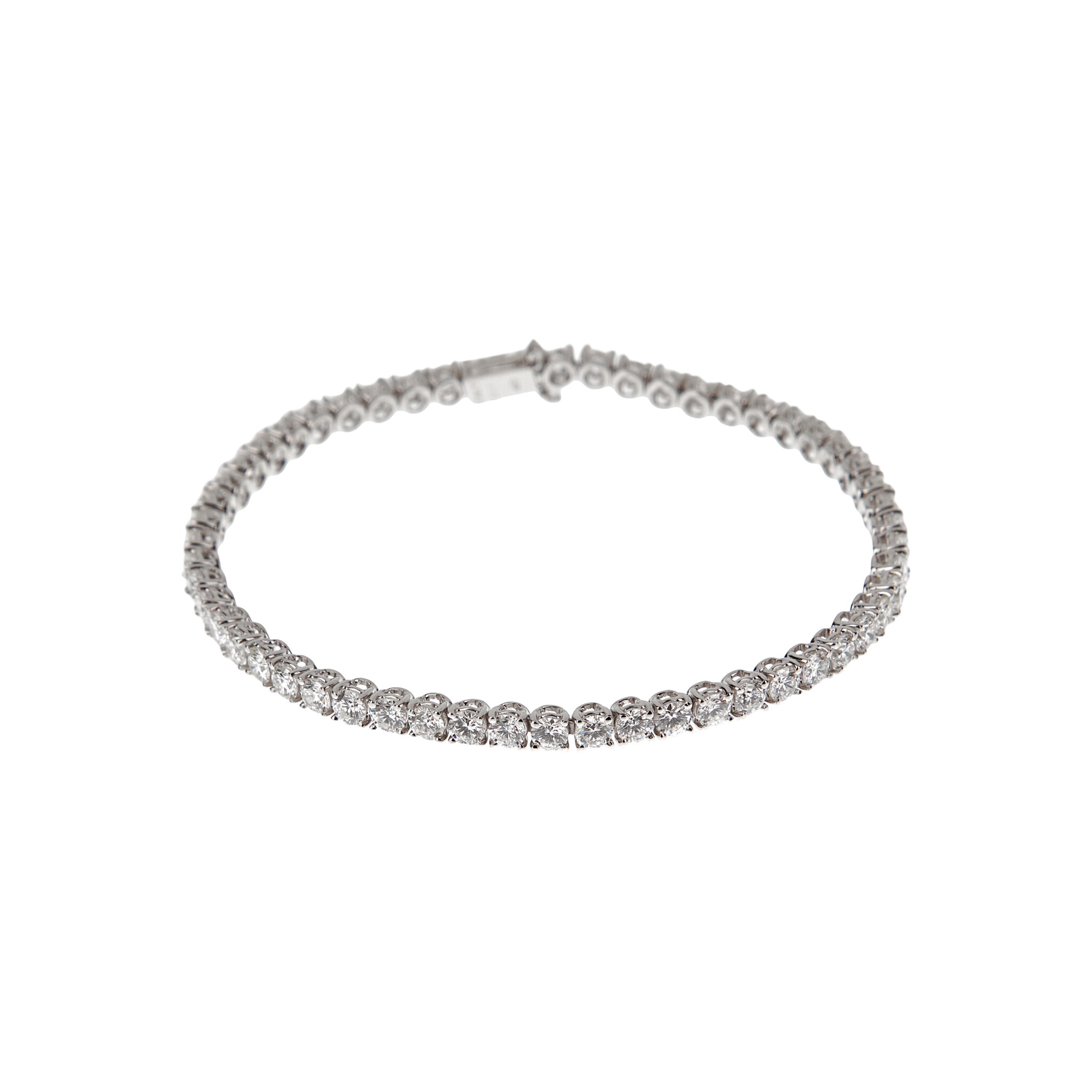 White Gold and 6.00ct Round Brilliant Cut Diamond Griffe Bracelet — view 1