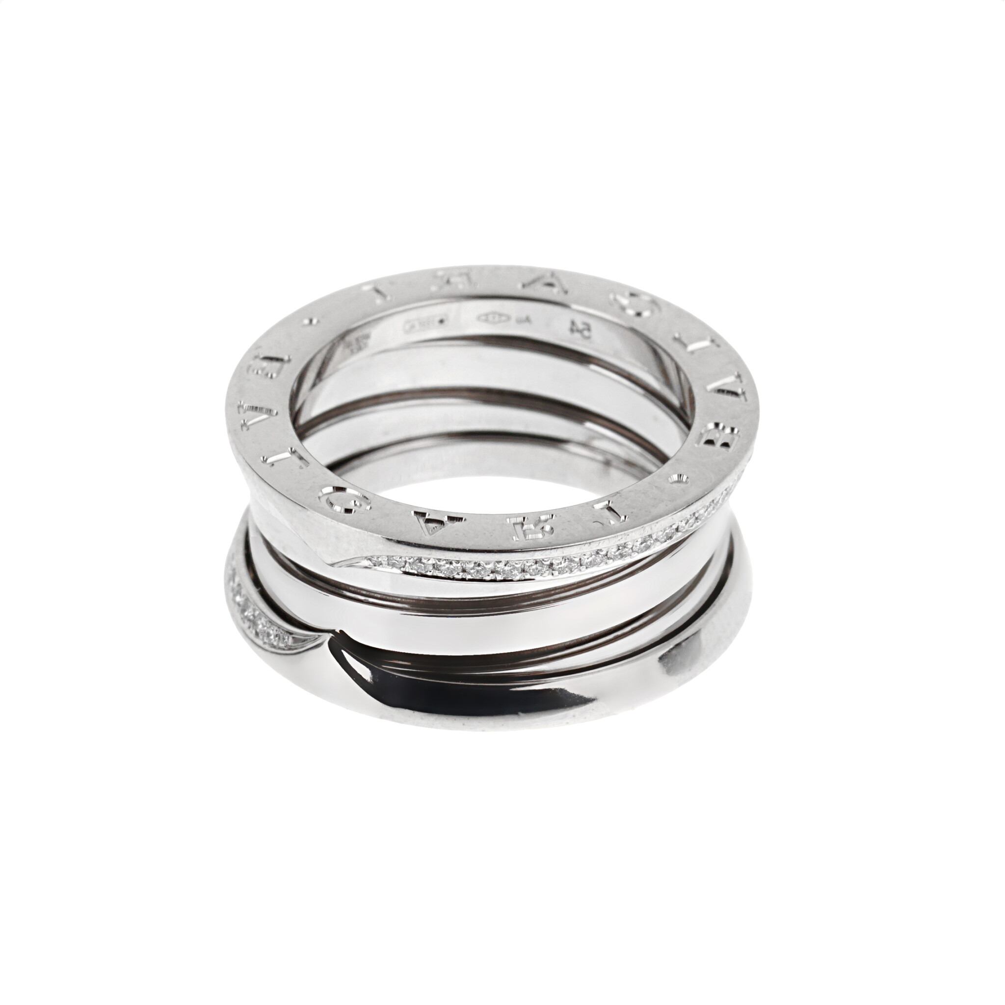 White Gold and Diamond B.zero1 Ring  — view 1