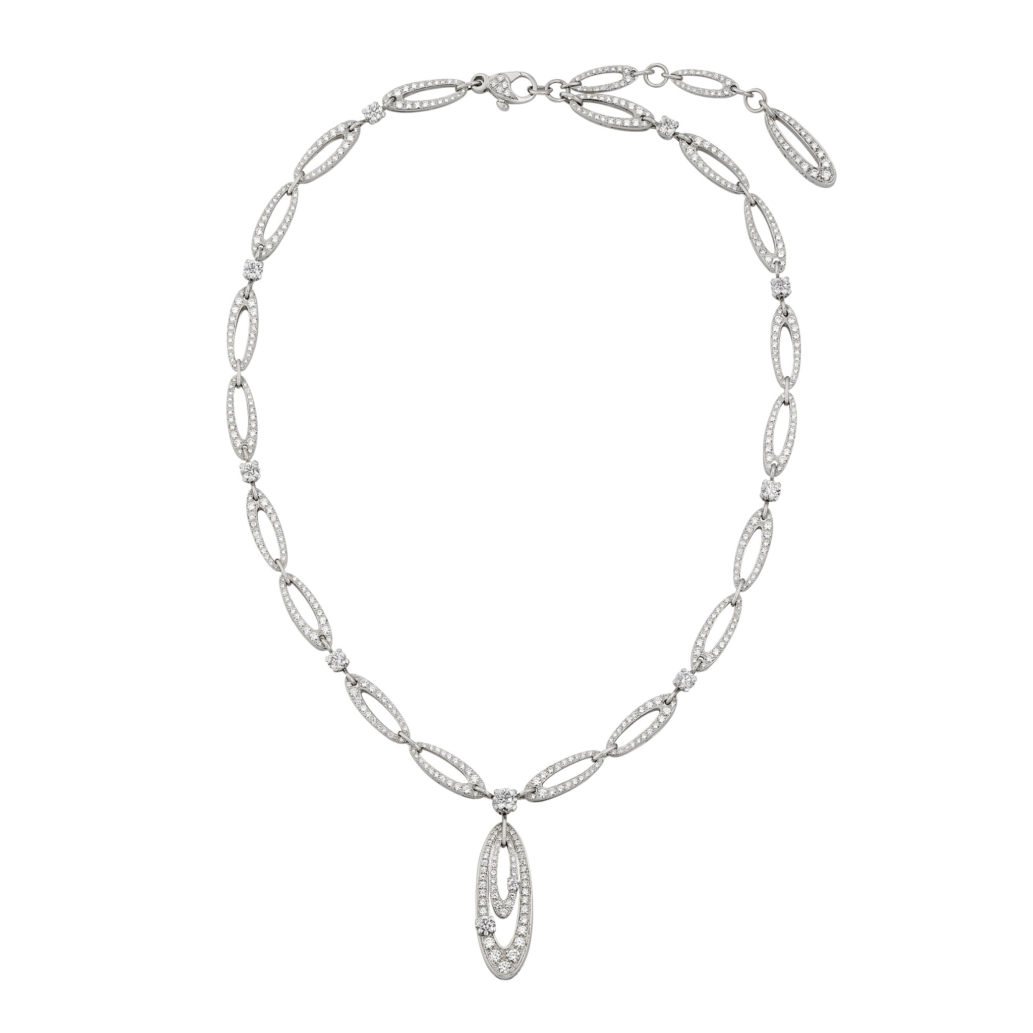 White Gold and Diamond Elysia Necklace — view 1