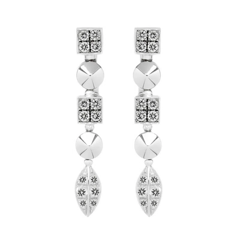 White Gold and Diamond Lucea Earrings