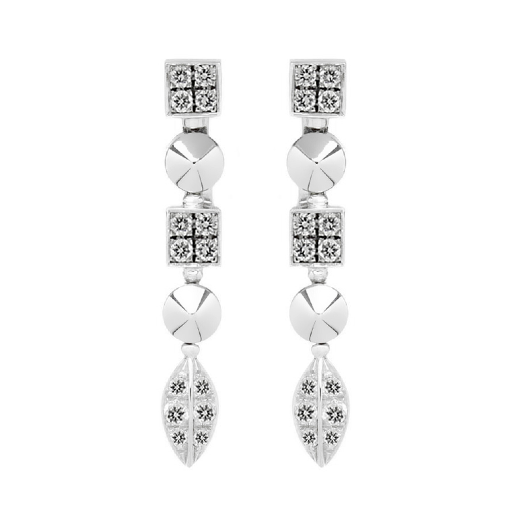 White Gold and Diamond Lucea Earrings — view 1