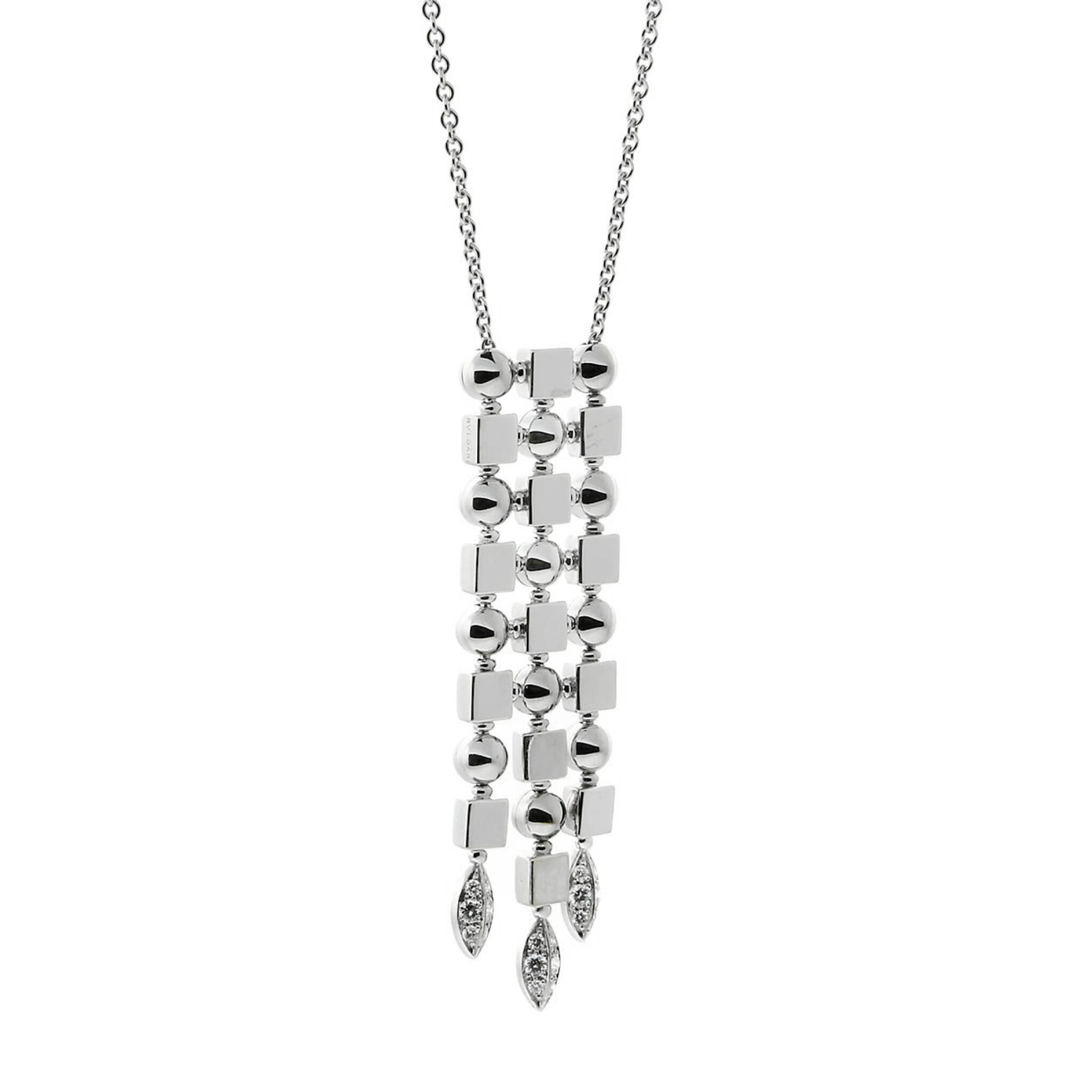 White Gold and Diamond Lucea Necklace — view 1