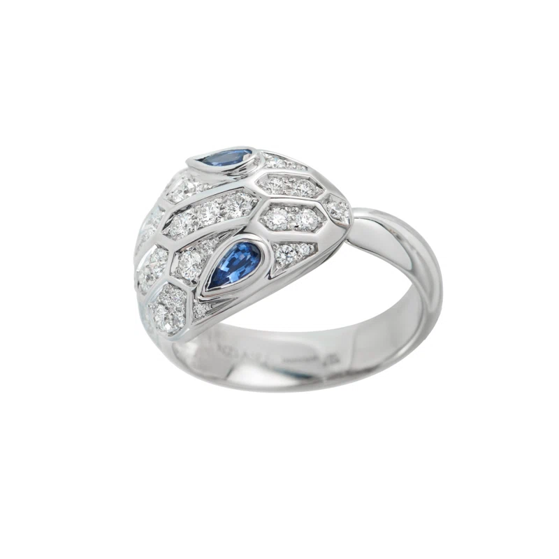 White Gold, Diamond and Sapphire Serpenti Seduttori Ring