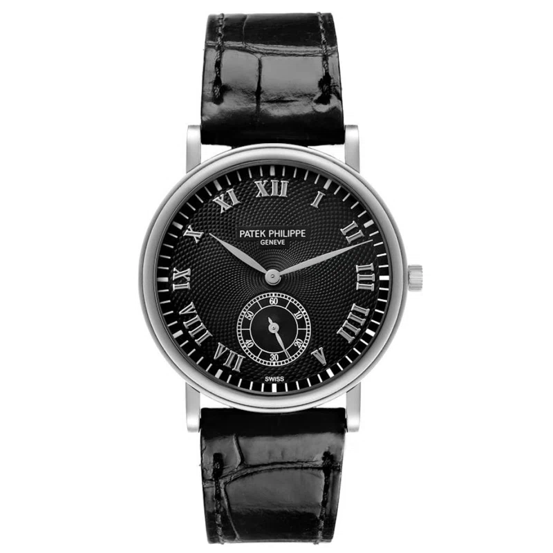 Calatrava (Reference 5022P). A 33mm platinum manual wind wristwatch. 1998