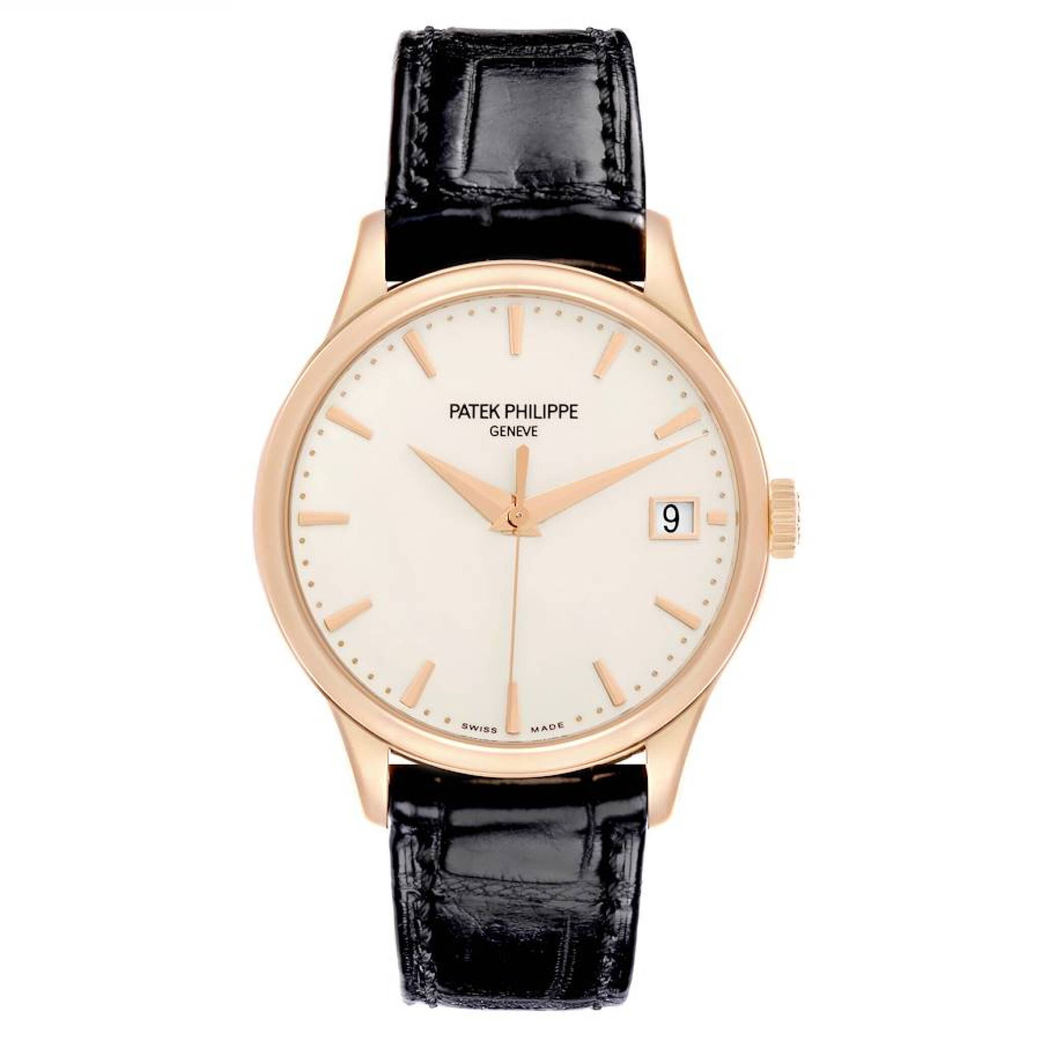 Calatrava (Reference 5227R-001). A 38mm rose gold automatic wristwatch with date. 2014 — view 1