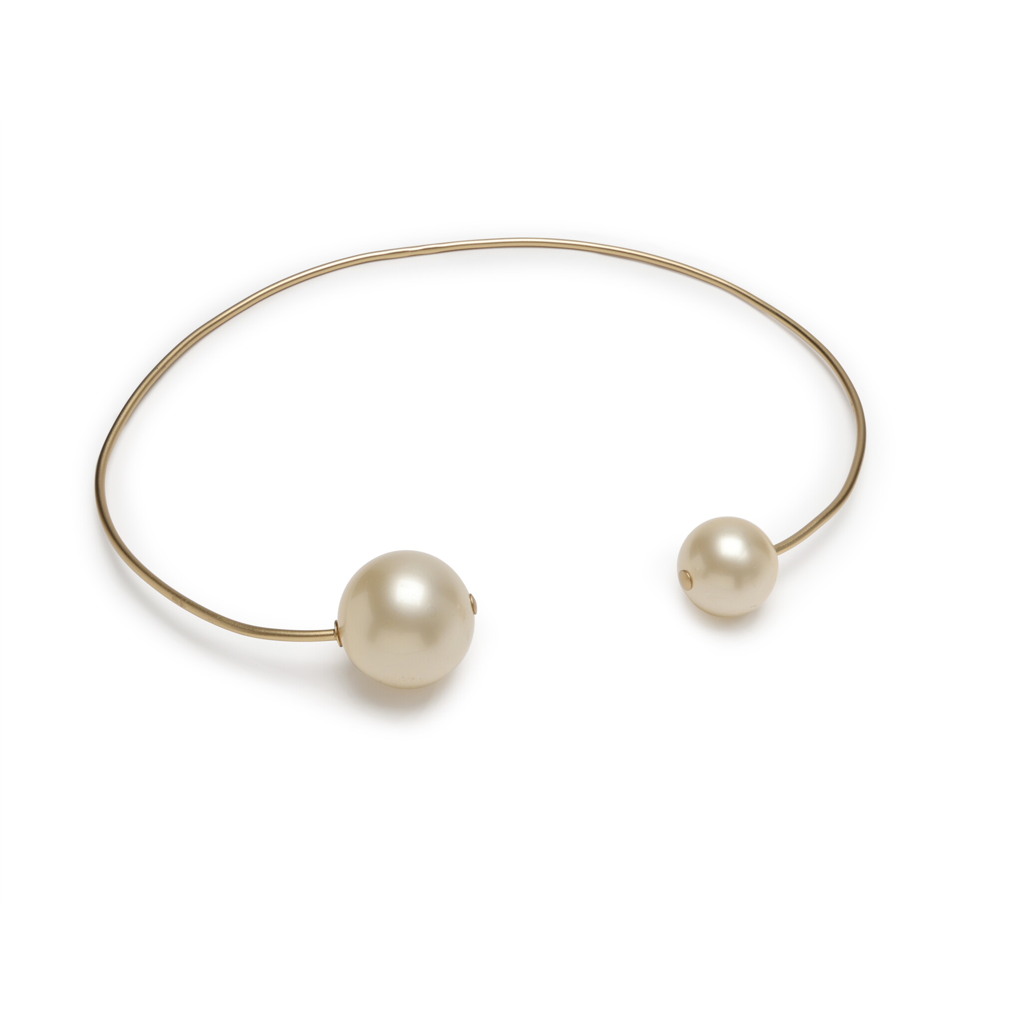 Oversized Faux Pearl Ball Choker Necklace, 2014 — view 1