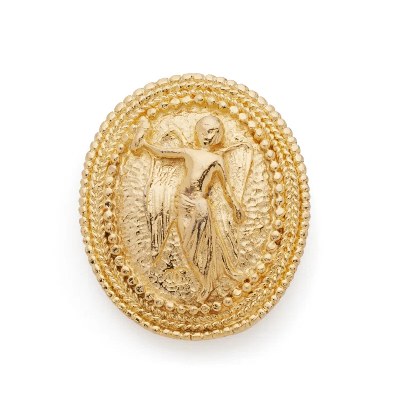 Gold Plated Angel Brooch, 1980s