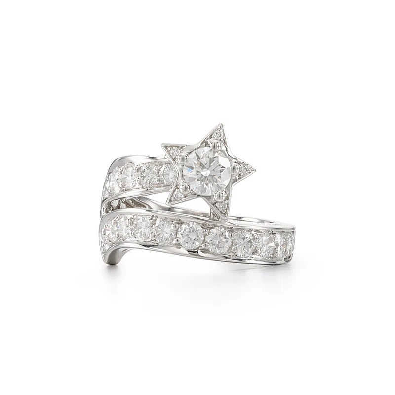 White Gold and Diamond Comète Ring