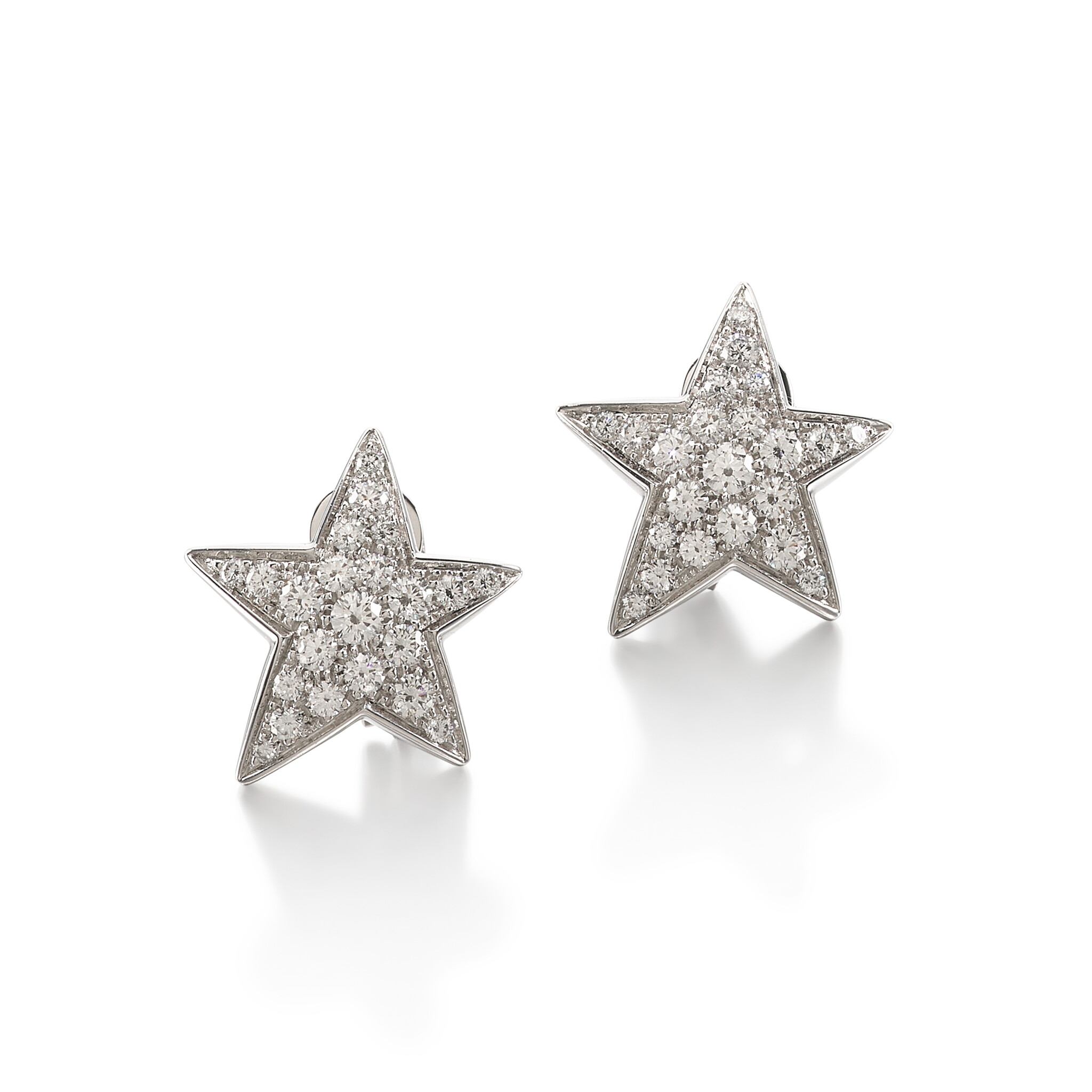 White Gold Comète Earclips — view 1