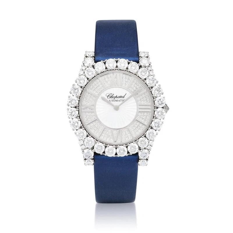 L'Heure du Diamant (Reference 139419-1401). A white gold and diamond-set automatic wristwatch with mother-of-pearl dial. Circa 2024