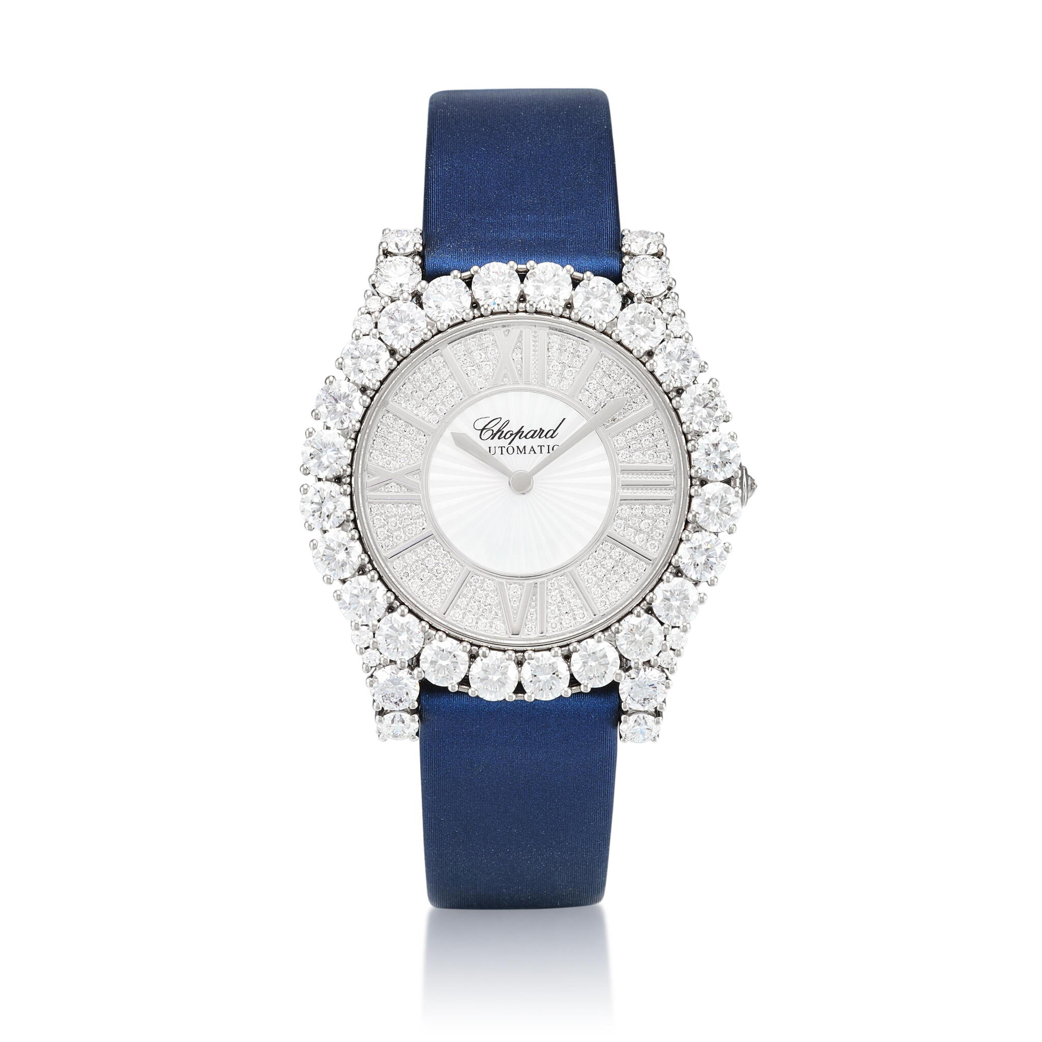 L'Heure du Diamant (Reference 139419-1401). A white gold and diamond-set automatic wristwatch with mother-of-pearl dial. Circa 2024 — view 1