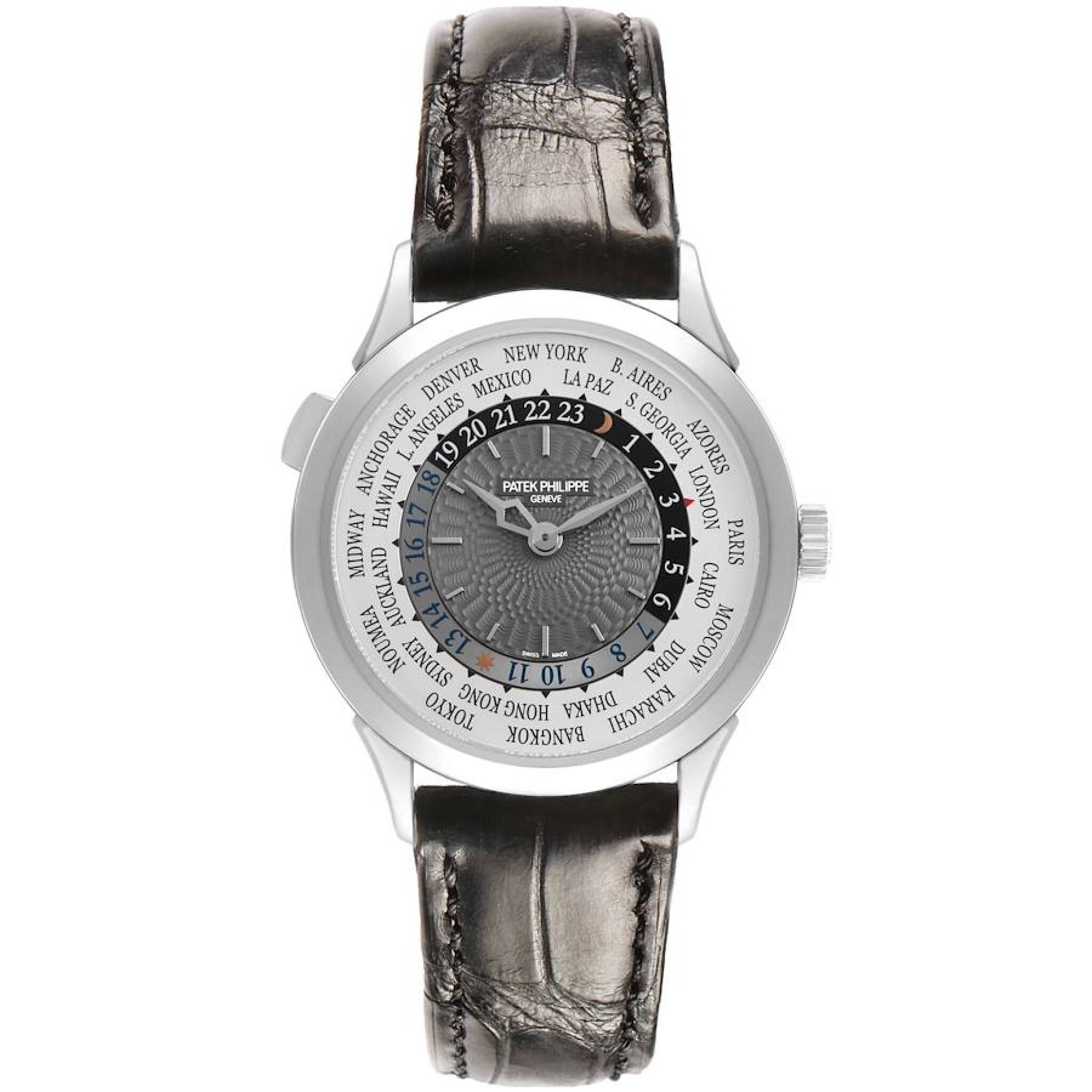 Complications (Reference 5230G-001). A 38.5mm white gold automatic wristwatch with world time. 2017 — view 1