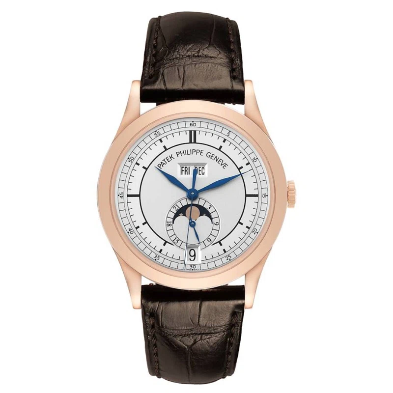 Complications (Reference 5396R-001). A 39mm rose gold automatic wristwatch with day, date, month, moon phase, and annual calendar.