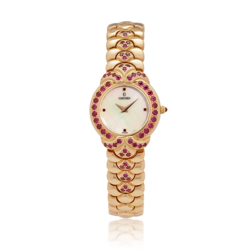 High Jewelry Royale Ruby Special Edition (المرجع 54-25-249 SR). ساعة يد من yellow gold gem-set بقطر 26mm، بحركة كوارتز.