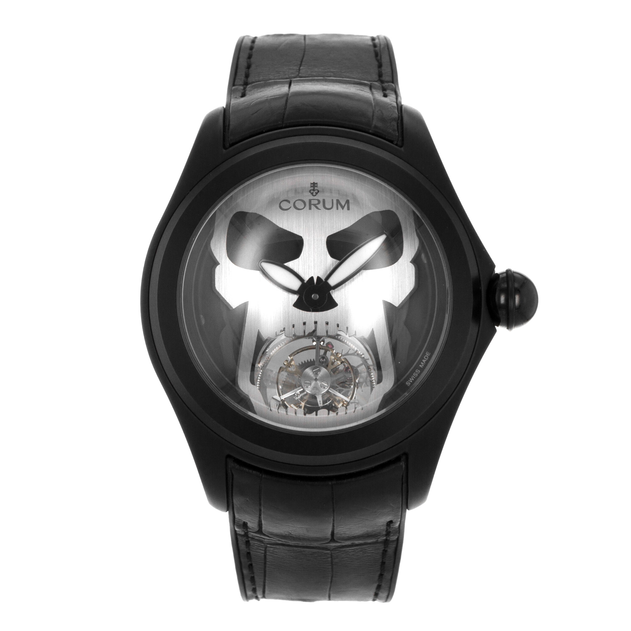 Bubble (Reference 016.301.980001SK01). A 47mm PVD stainless steel automatic wristwatch with tourbillon. 2001 — view 1