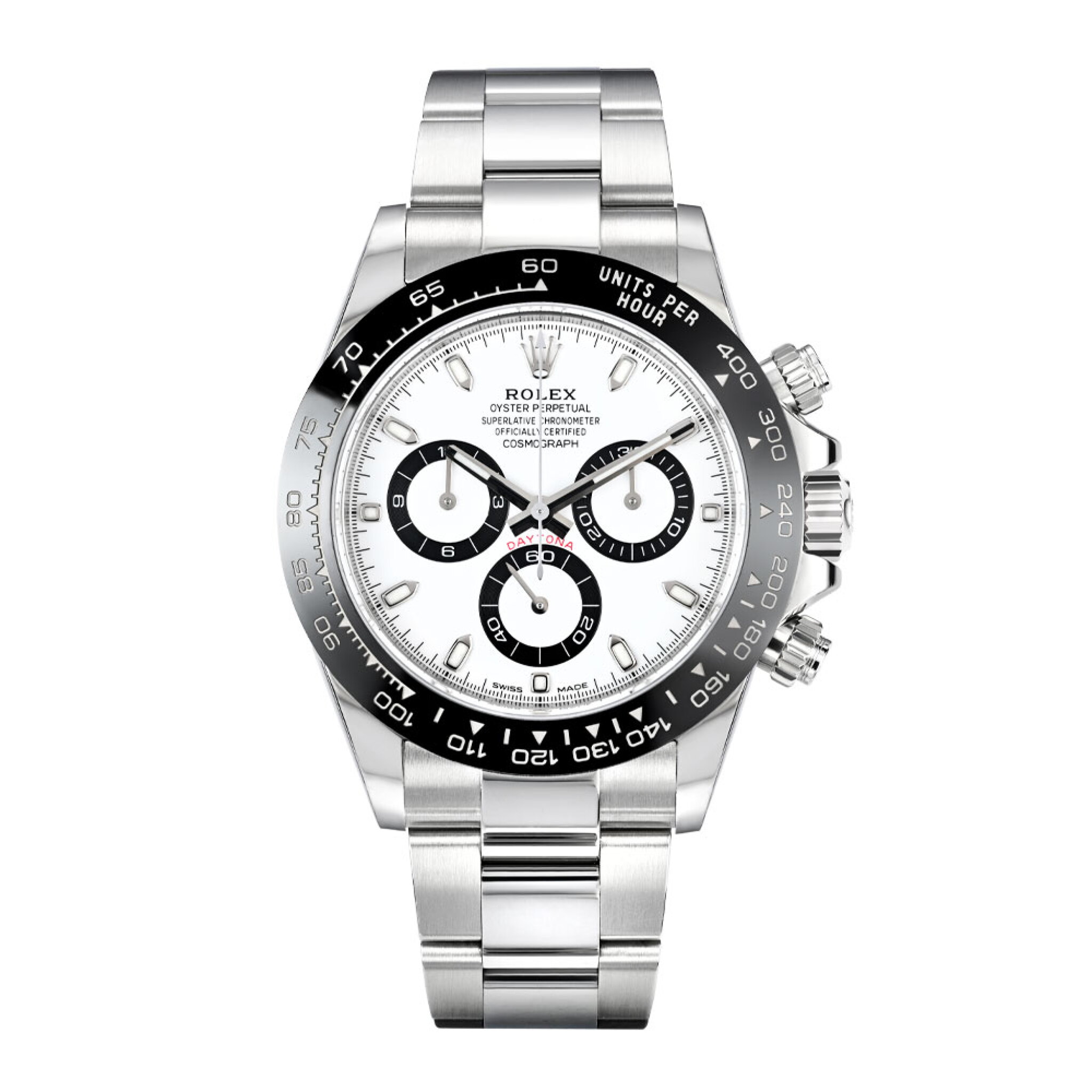 Cosmograph Daytona 'Panda' (Reference 116500LN). A 40mm unworn stainless steel automatic wristwatch with chronograph. 2023 — view 1