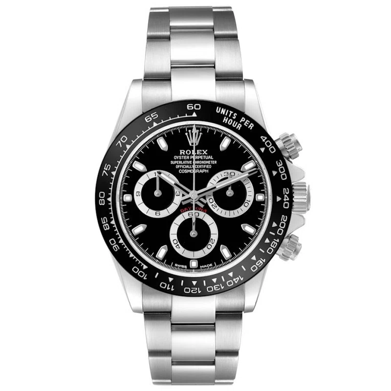 Cosmograph Daytona (Reference 116500LN). A 40mm stainless steel automatic wristwatch with chronograph. 2018