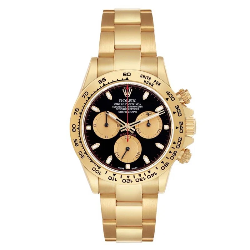 Cosmograph Daytona (Reference 116508). A 40mm yellow gold automatic wristwatch with chronograph.