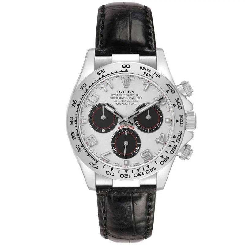 Cosmograph Daytona (Reference 116519). A 40mm white gold automatic wristwatch with chronograph. 2005-2006